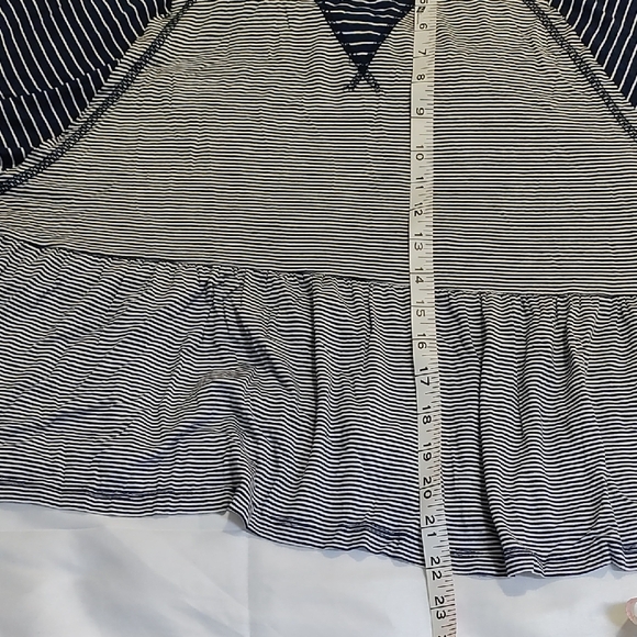 Jolt Blue and White‎ Raglan Peplum Blouse - Picture 10 of 10